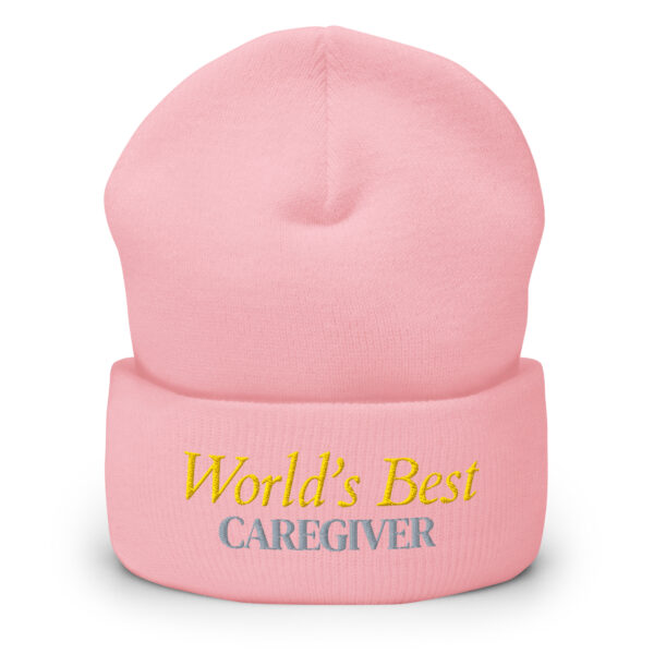 World's Best Caregiver Cuffed Beanie - Image 7