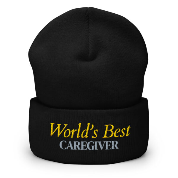 World's Best Caregiver Cuffed Beanie