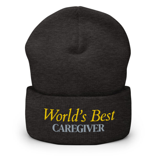 World's Best Caregiver Cuffed Beanie - Image 4