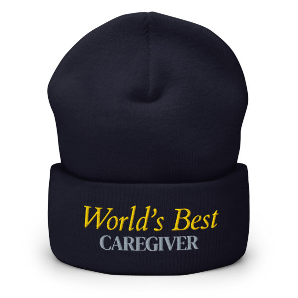 World's Best Caregiver Cuffed Beanie - Image 3