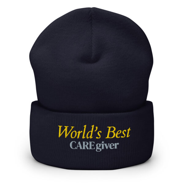 World's Best CAREgiver Cuffed Beanie - Image 3