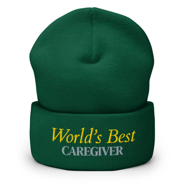 World's Best Caregiver Cuffed Beanie - Image 6