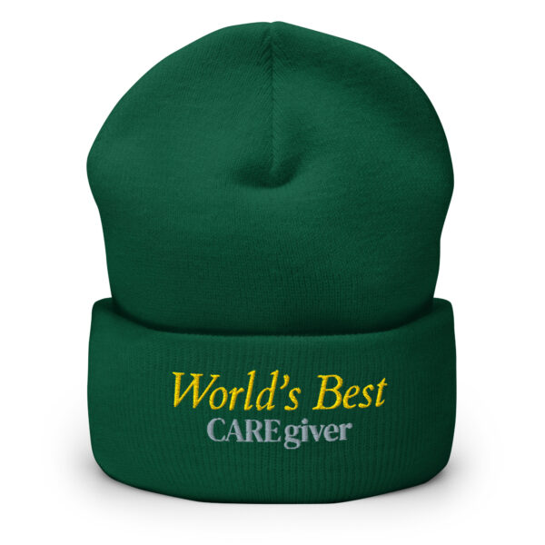 World's Best CAREgiver Cuffed Beanie - Image 6