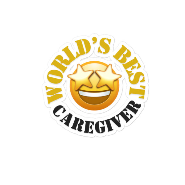 World's Best Caregiver Bubble-free stickers - Image 3