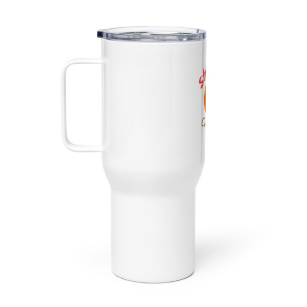 Stressed Caregiver Travel mug with a handle - Image 2