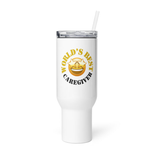 World's Best Caregiver Travel mug with a handle - Image 4