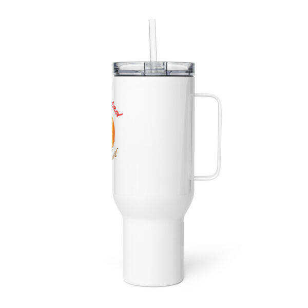 Stressed Caregiver Travel mug with a handle - Image 5