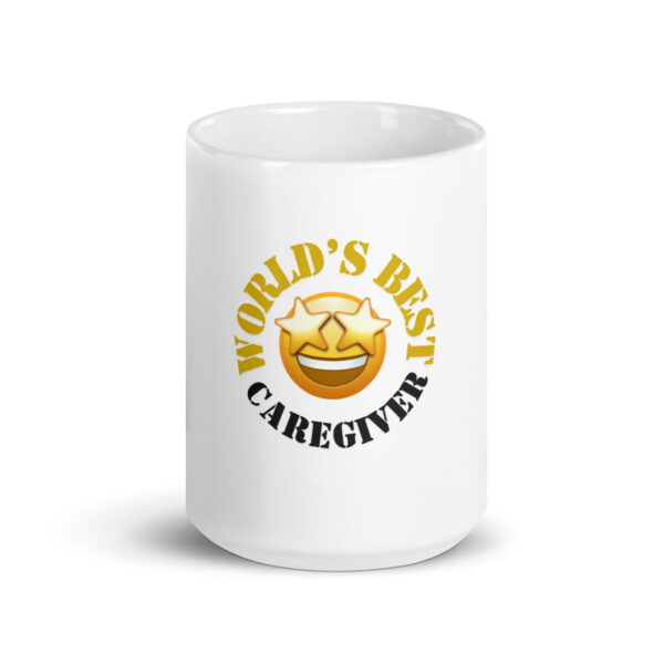 World's Best Caregiver White glossy mug - Image 6