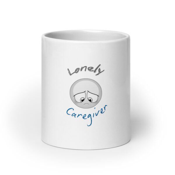 Lonely Caregiver White glossy mug - Image 9