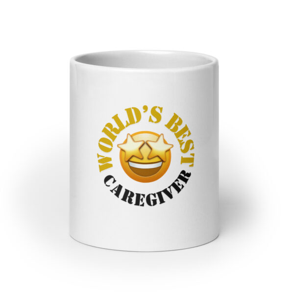 World's Best Caregiver White glossy mug - Image 9