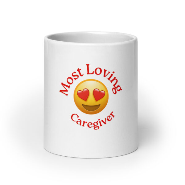 Most Loving Caregiver White glossy mug - Image 9